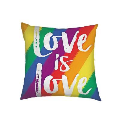 Love Is Love Print Cushion Cover LGBT Pride Pillowcase Love Wins Rainbow Home Decor Lgbtq Lesbian Gay Sofa Throw Pillow Coversbzlgbtcw,(2)