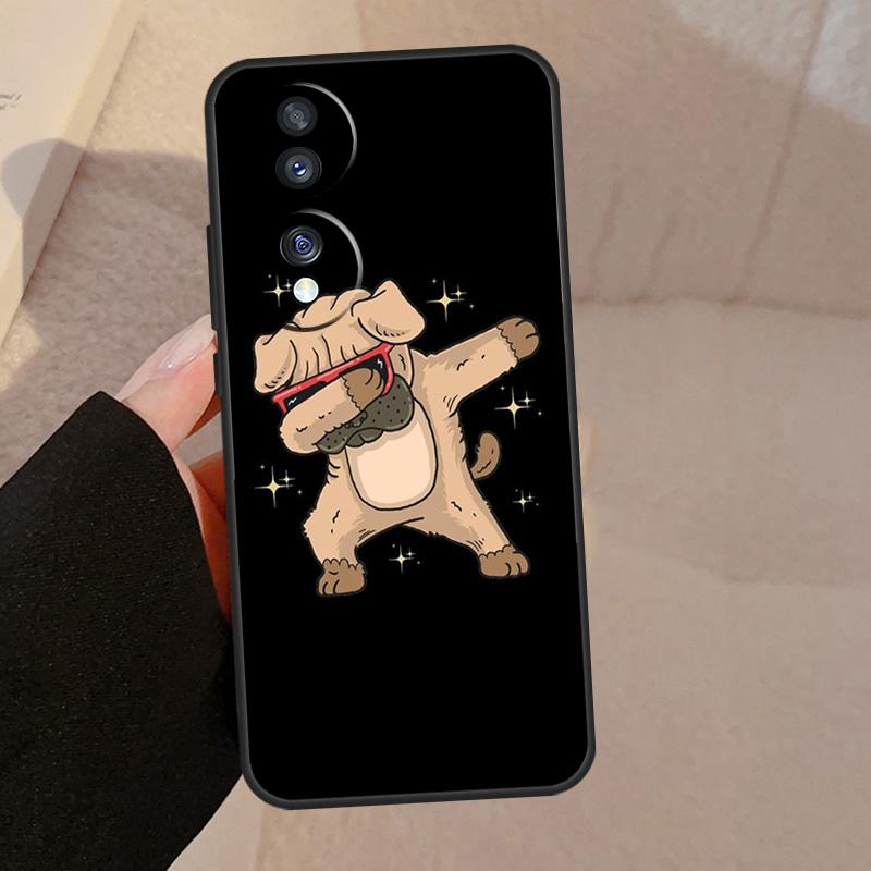 Cute Pug Dog For Honor Magic 7 5 6 8 Pro Case For Honor 200 400 50 70 90 Lite X8b X8c X9a X9b X9c X9d Win