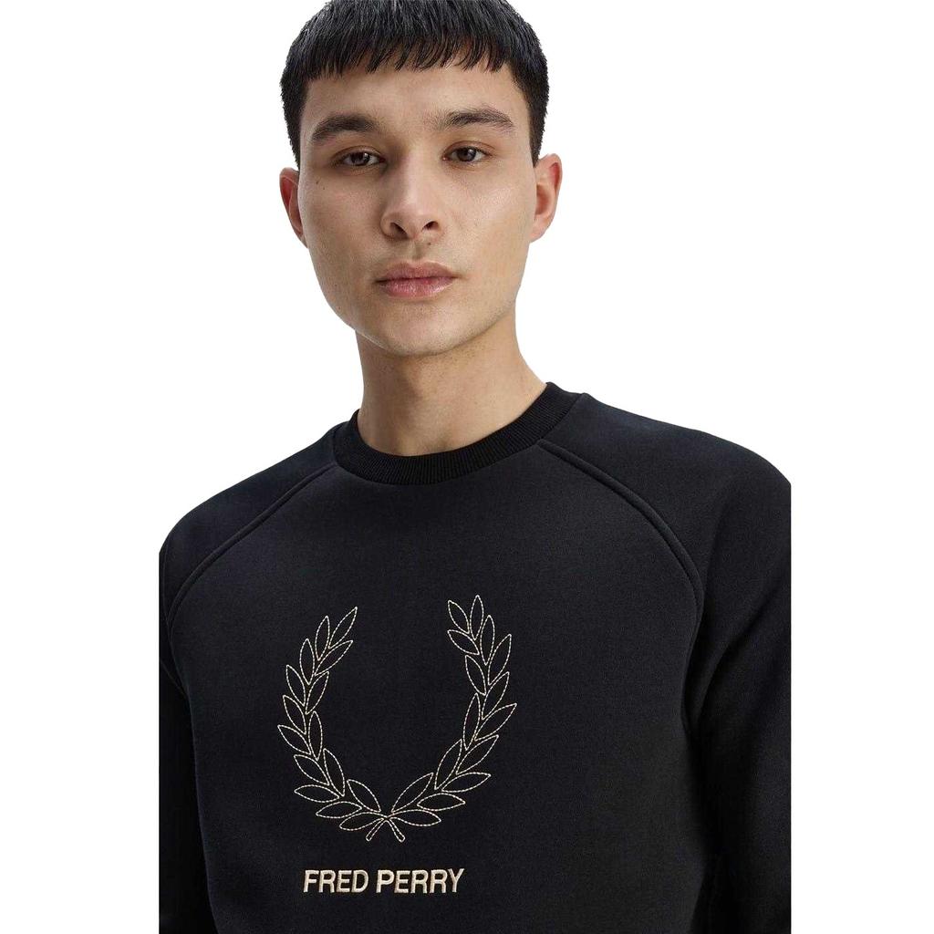 Fred Perry Mens Embroidered Logo Sweatshirt