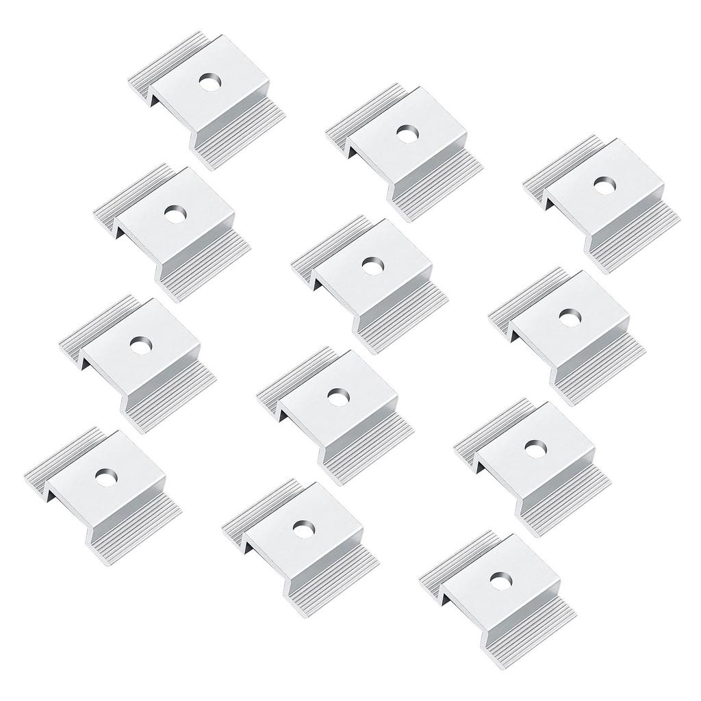 12 Pack Solar Panel Clamps Aluminum Alloy Mounting Brackets Accessories for Roof Systems Easy Installation Designs