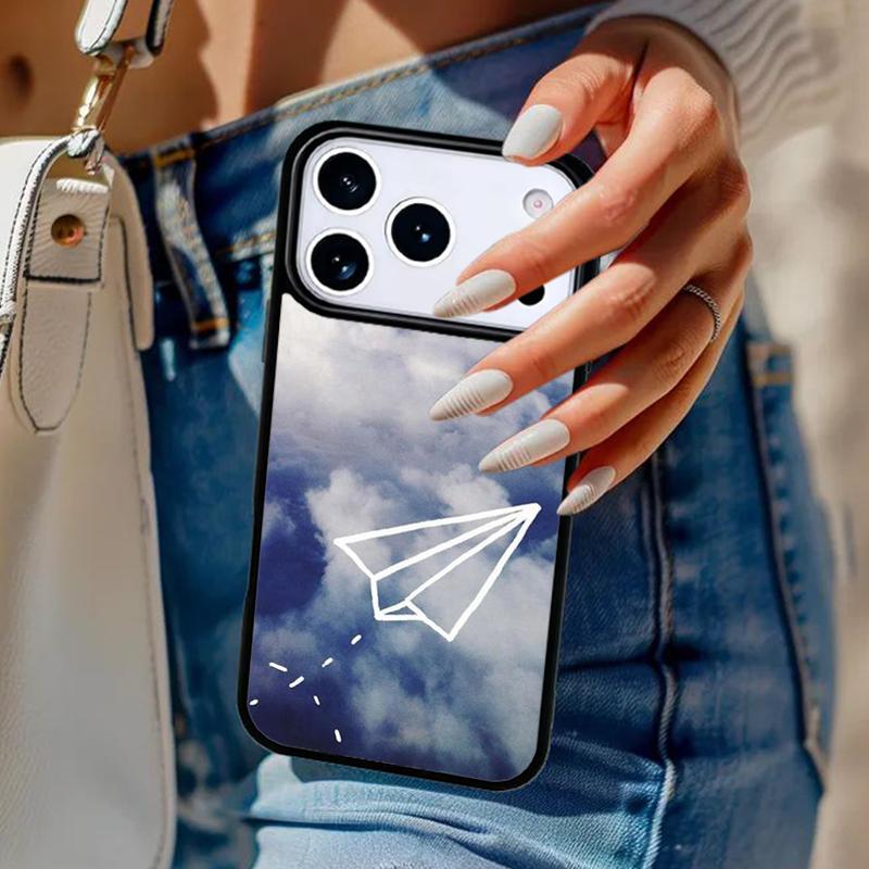 

Paper Airplane Plane Trippy Phone Case For iPhone 17 Air 14 15 13 12 Max Cover For Apple 16e 11 Pro Max Plus Coque iPhone 11pro