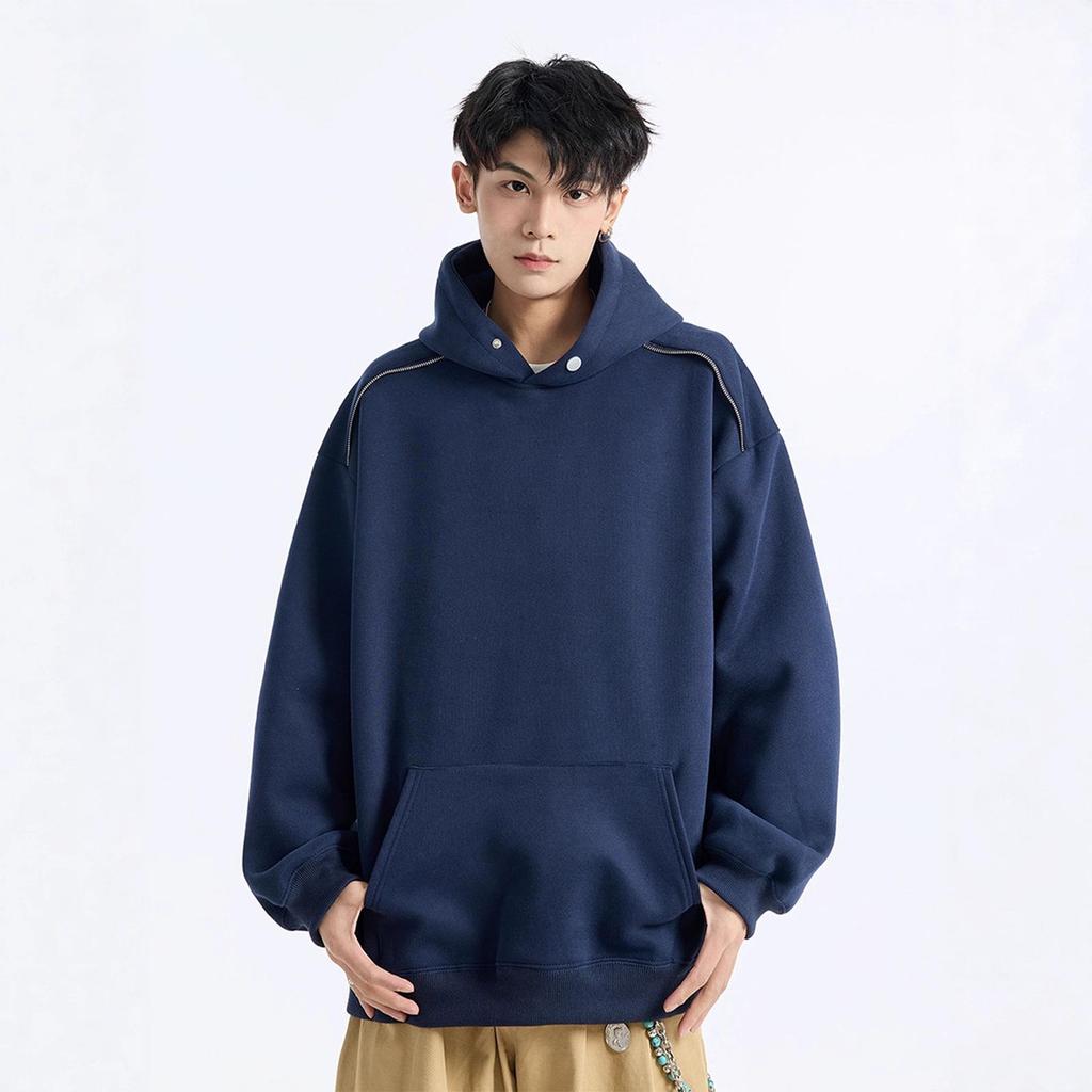 Sweat à capuche surdimensionné pour homme 400 g - Veste décontractée tendance pour l'automne