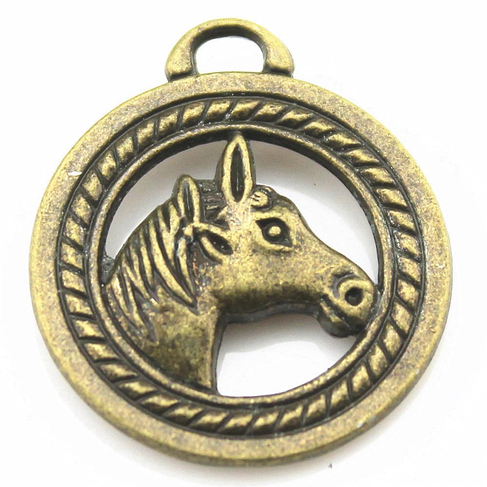 Antique Horse Pendants Metal Animal Charms For DIY Jewelry Handmade Craft Supplies