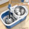 Spin Mop 2025: Dual Wet/Dry Self-Wringing Bucket System, Hands-Free Cleaning Solution