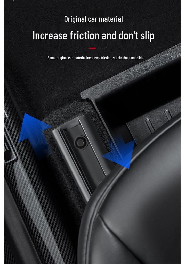 Tesla Model Y Under-Seat Storage Box Organizer for Rear Seat Accessories
