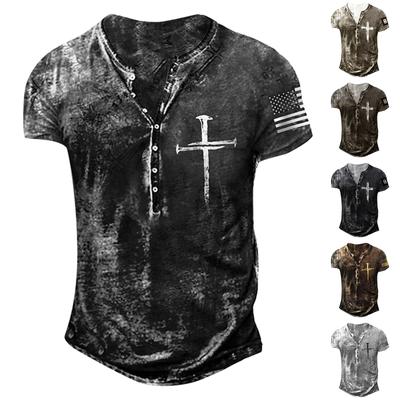 Men's Short Sleeve Graphic And Embroidered Fashion T-Shirt Spring And Summer Short Sleeve Printed