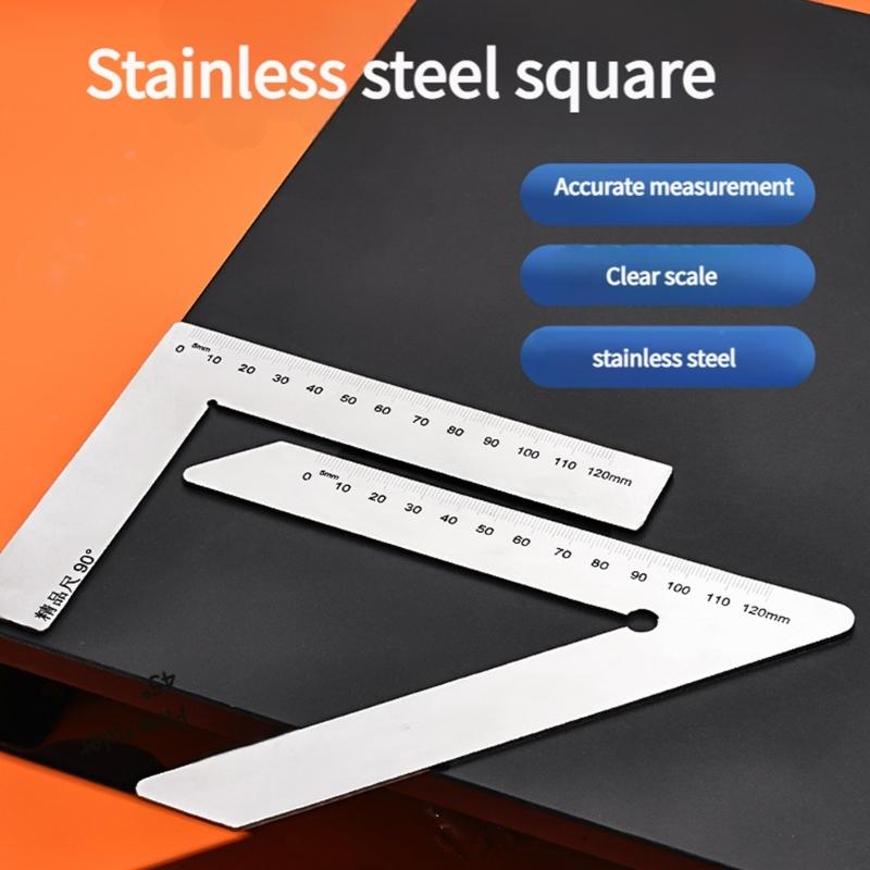 Professional Angled Measuring Tool Corrosion Resistant Stainless Steel Construction with Clear Scale Accurate Readings