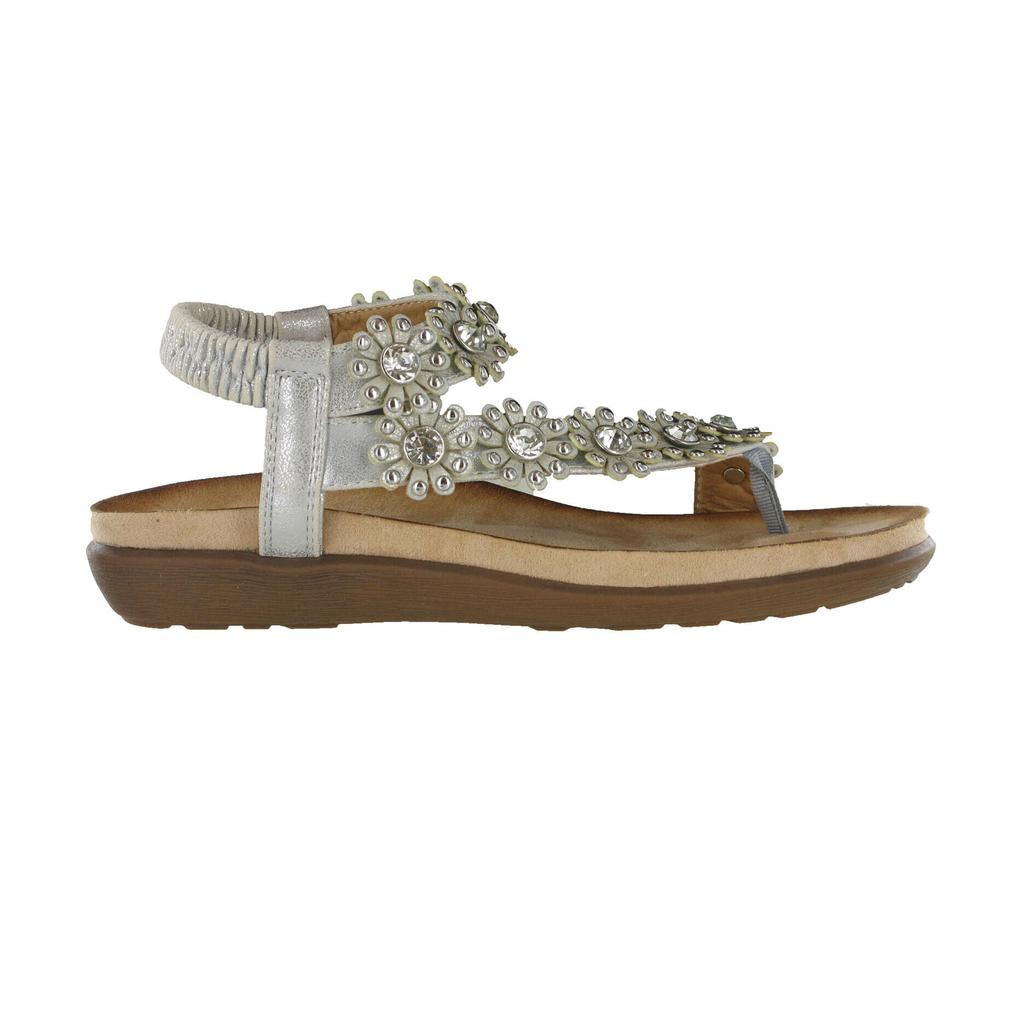 Cipriata Womens/Ladies Salva Toe Post Flower Design Sling Back Sandals