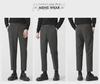 Men’s Casual Woolen Nine-Point Trousers - Autumn Business Loose Fit, Solid Color, Trendy Design.