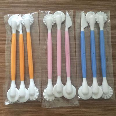 3Pcs Cake Flower Decorative Pen Fondant Carving Sculpture Modelling Baking Tool