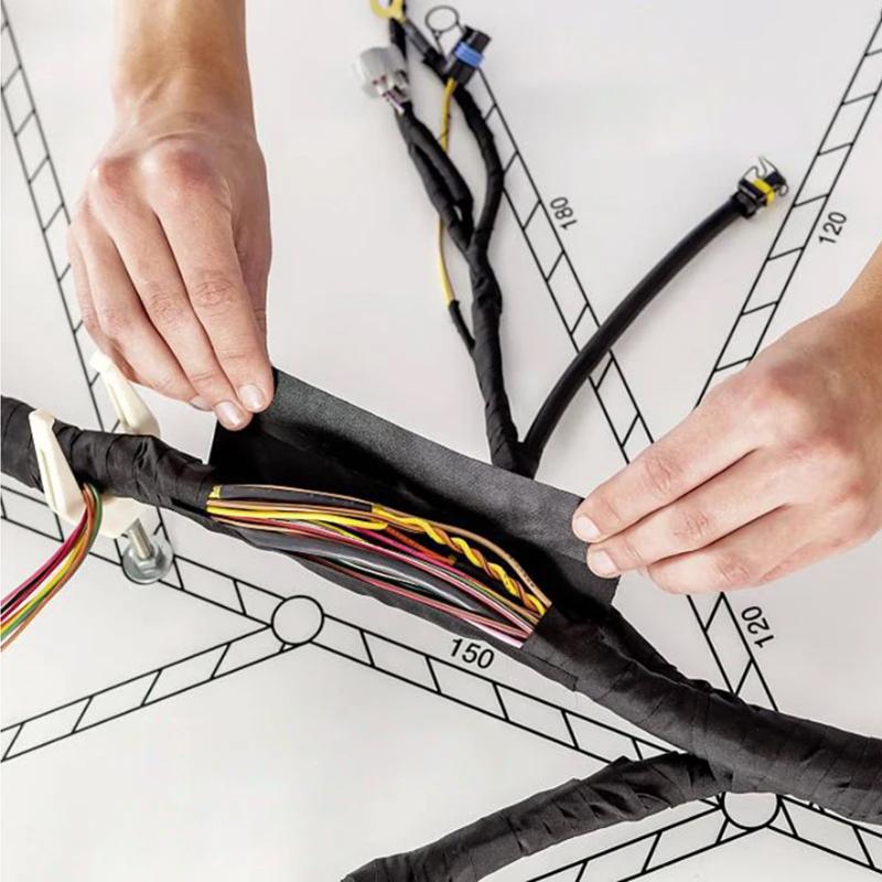 19mm*15M Heat-resistant Flame Retardant Tape Coroplast Adhesive Cloth Tape For Car Cable Harness Wiring Loom Protection