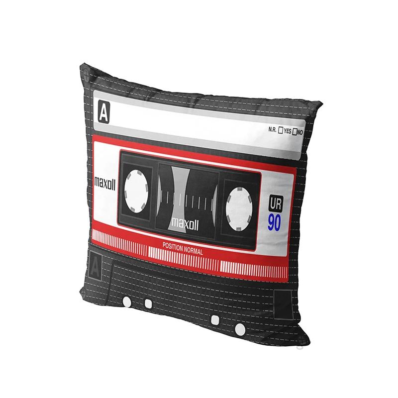 Vintage Cassette Music Tape Pillowcase Fun Design Sofa Cushion Cover Embrace  Wedding Party Bedroom Home Decor