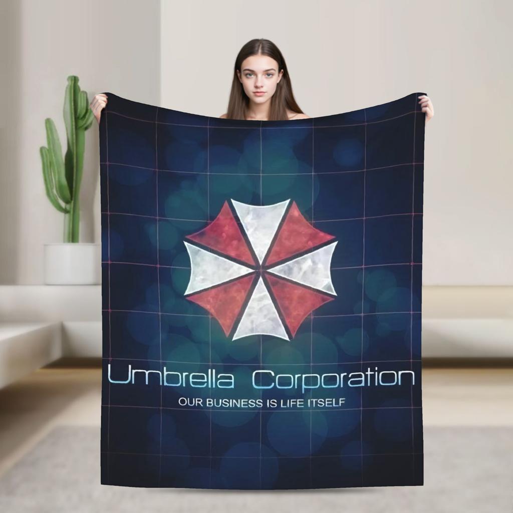 Resident Business Umbrella Corps Eviled Blankets Flannel Awesome Warm Throw Blankets for Bedspread Decoration