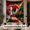Custom Text Tapestry Cristiano Ronaldo Print Wall Tapestry Indoor Living Room Wall Decor