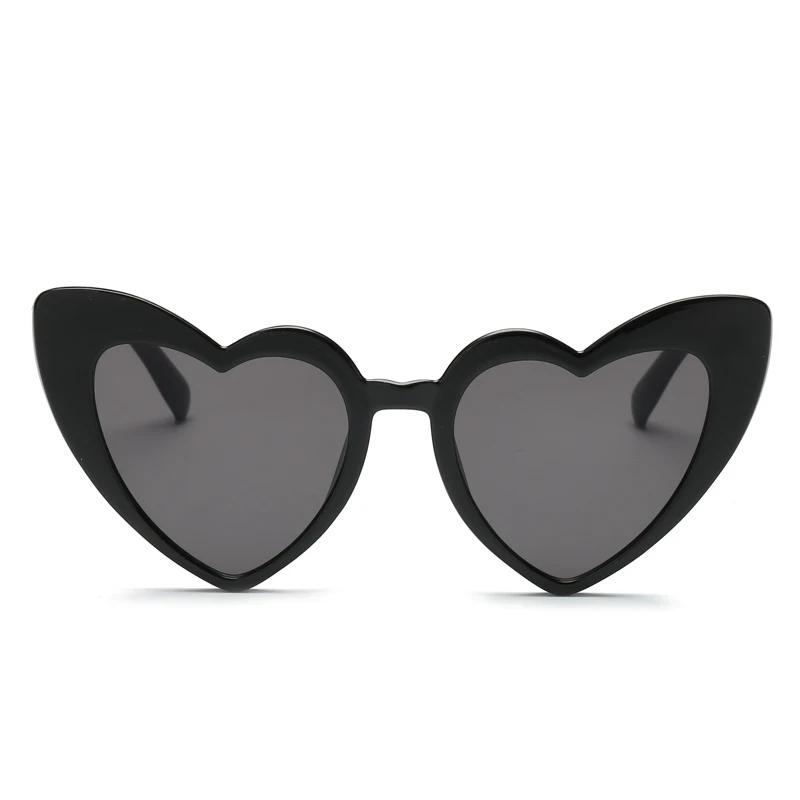Heart Shaped Sunglasses Women Cat Eye Female Sun Glasses Brand Retro Love Black White Eyewear Men Shade UV400 Eyewear
