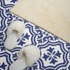 Decorative Self-Adhesive Vinyl Panel 100x50 cm Plant Pattern in Tiles