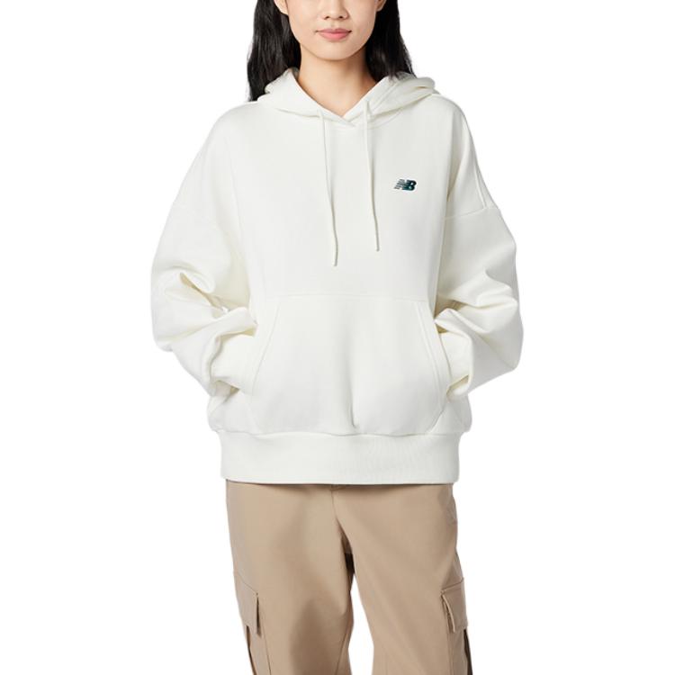New Balance Sweatshirts Women's White Hooded Moderate Regular NCD42222-IV