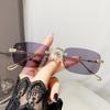 2PCS Po-sensitive Color-changing Anti-blue Light Nearsighted Glasses Rimless And Elegant Style Model 2190