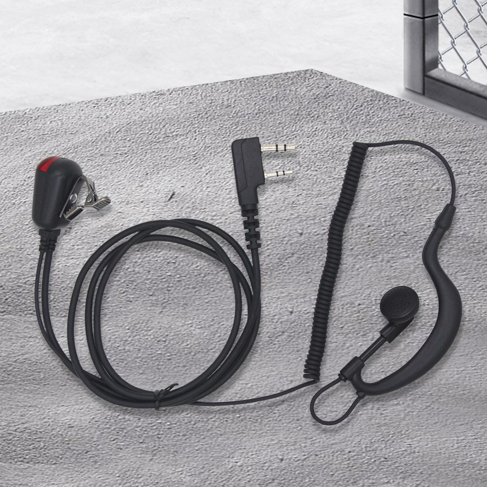 K Plug Walkie Talkie Earpiece with Mic 2 Pin PTT Microphone Headset Earpiece Ear Hook Earpiece for Baofeng BF-777S/888S UV-5R