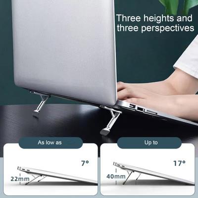 2Pcs Adjustable Laptop Stability Foldable Design Stand High Desk Ergonomic Aluminum Foldable Portable