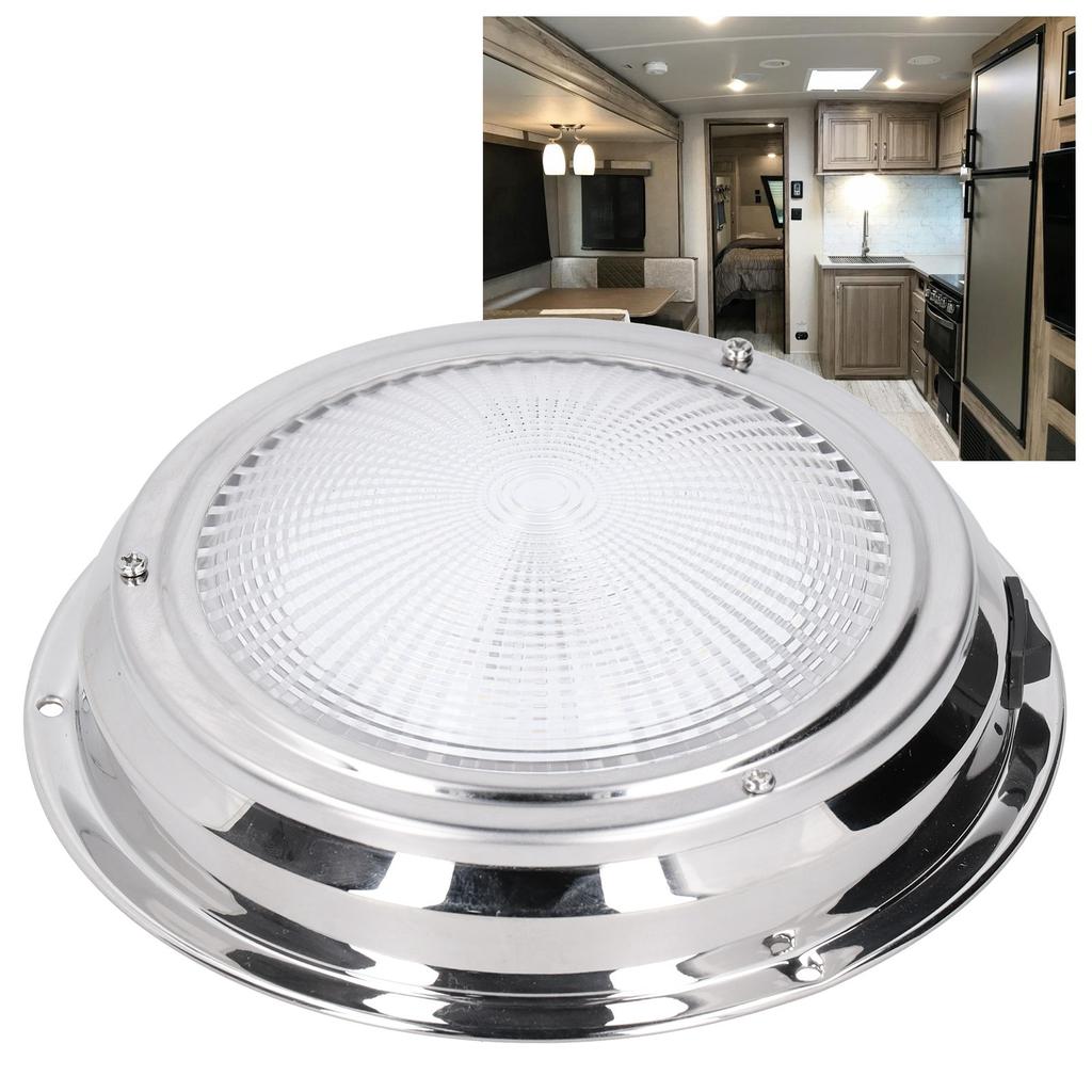 12V Roof Reading Light LED Dome Ceiling Warm White Lamp Dustproof High Brightness for Yacht RV Bus