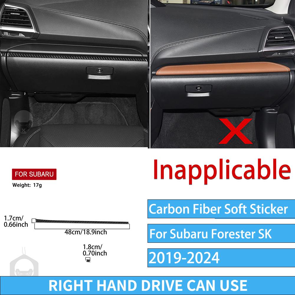 Real Carbon Fiber Car Accessories Gear Air Vent Set Trim Cover Soft Sticker For Subaru Forester SK      2024