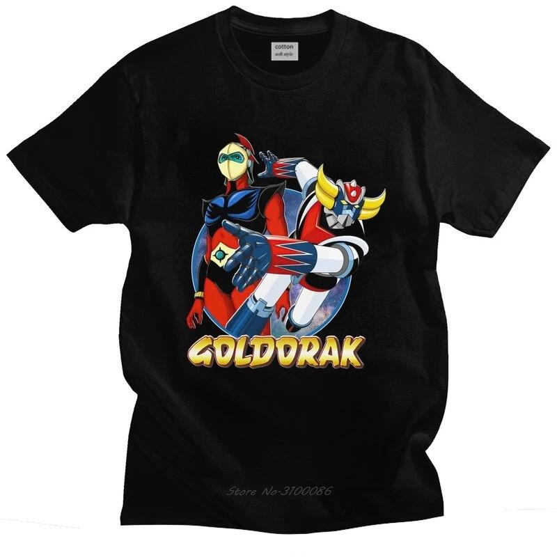 

Футболка Robot Goldorak Grendizer, мужская хлопковая футболка, городские футболки с коротким рукавом, футболки Actarus Goldrake в стиле аниме, приталенная одежда XXXXXL