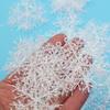 600Pcs Large Christmas Snowflakes Ornaments Xmas Tree Hanging Glitter Snow Flake Decoration DIY New Year Garlands Home Decor