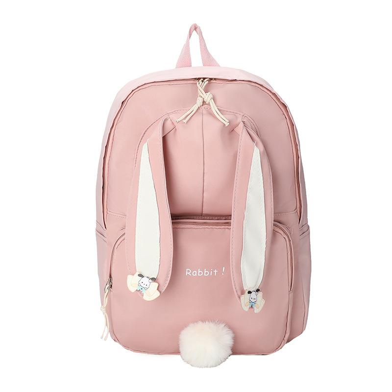 Schoolbag Girl Backpack Trend Cute Rabbit Ears Sweet Backpack Versatile Student School Bag Large Capacity Cartoon Backpack