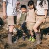 Bundle mouth waterproof shoes children wading rain shoes forest baby stepping on puddles mud pit non-slip foldable women's middle school rain boots