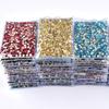 16 Cut Sides Eight Big And Eight Small Imitation Austrian Flat Bottom Drill Nail Drill Ab Color Diy Mobile Phone Case Glass Accessories Rhinestone