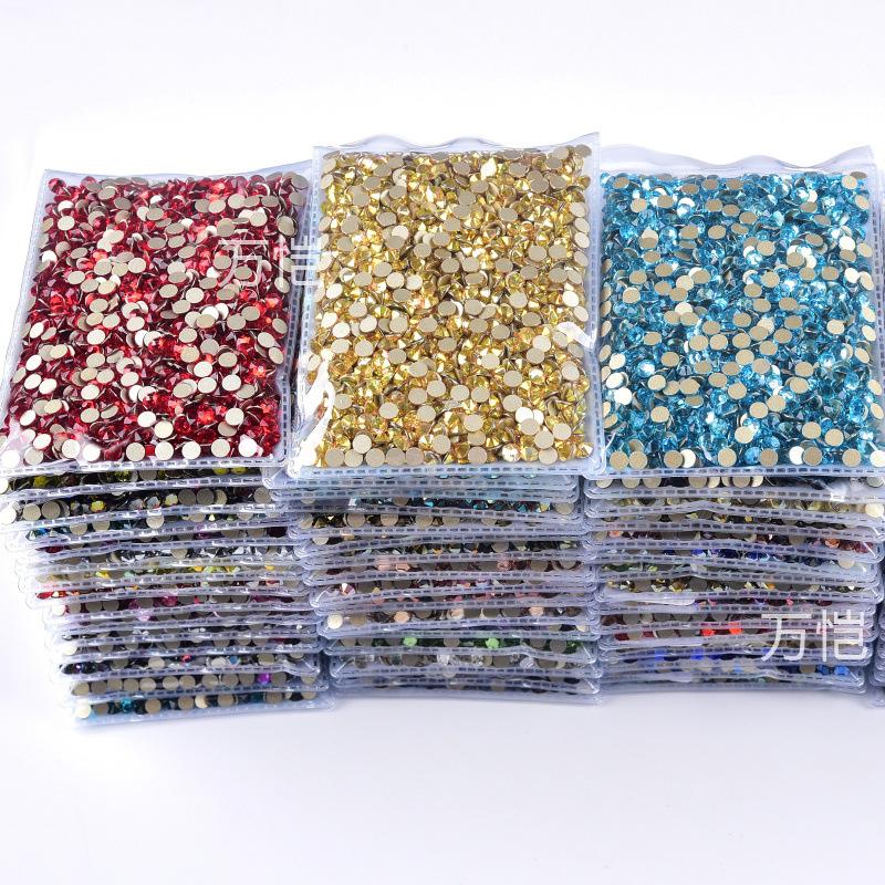 16 Cut Sides Eight Big And Eight Small Imitation Austrian Flat Bottom Drill Nail Drill Ab Color Diy Mobile Phone Case Glass Accessories Rhinestone