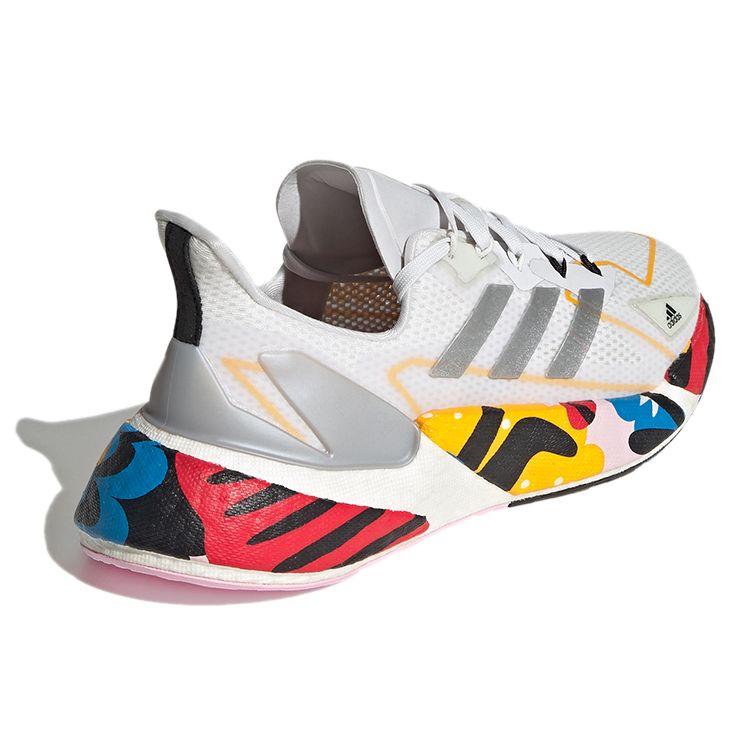 Adidas X9000L4 Trendy Comfortable Non-Slip Breathable Low-Top Marathon Running Shoes Women Sneaker White Silver FX8463