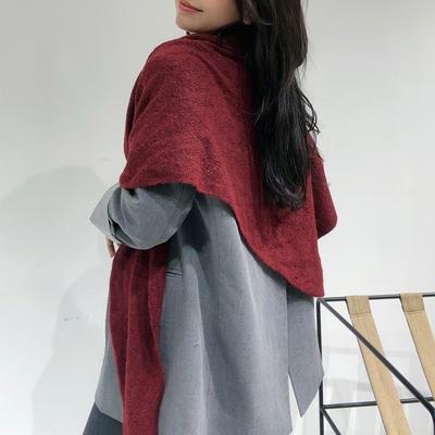 Sciarpa in lana autunnale e invernale, atmosfera di comfort femminile di alta gamma, mantello versatile, scialle a maglia caldo