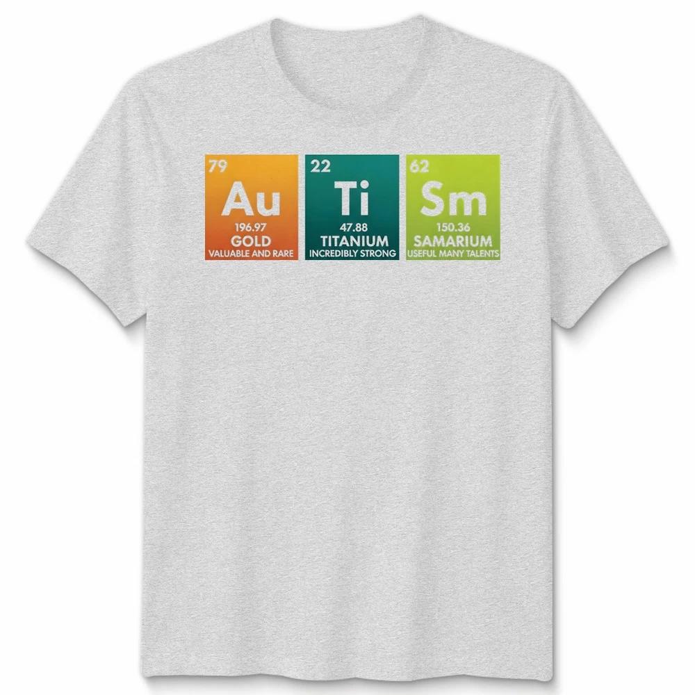 Autismus Bewusstsein Unisex Lustiges Autismus Periodensystem T-Shirt