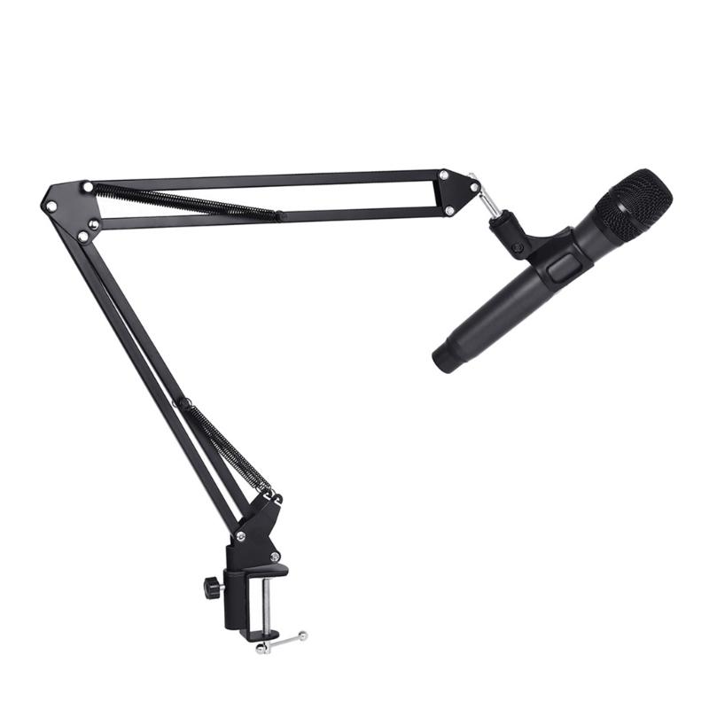 Microphone Arm Stand Adjustable Suspension Boom Scissor Mic Stand Stable Mount Arms for Radio Studio, Podcast, Gaming