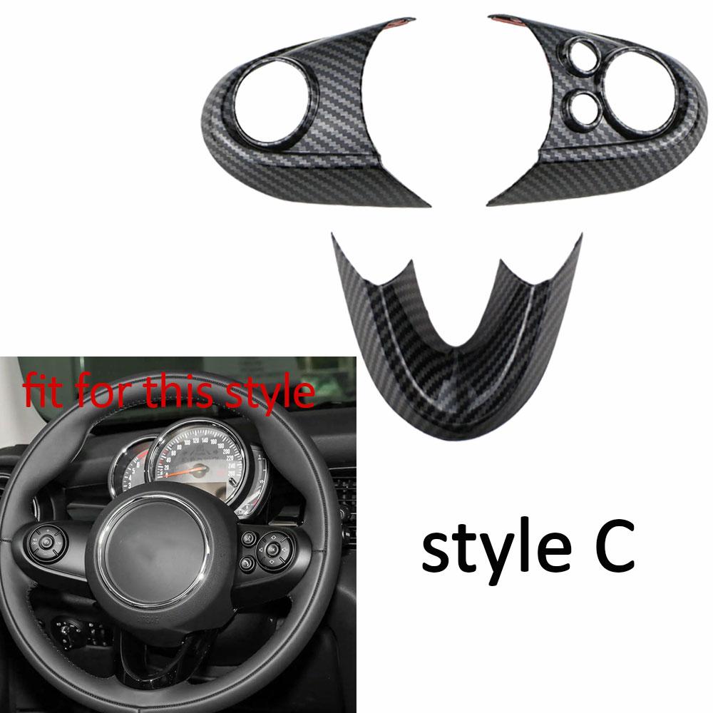 For BMW MINI Cooper F54 F55 F56 F57 F60 Steering Wheel Trim Panel Cover 3Pcs Decoration Sticker Car Interior Accessories