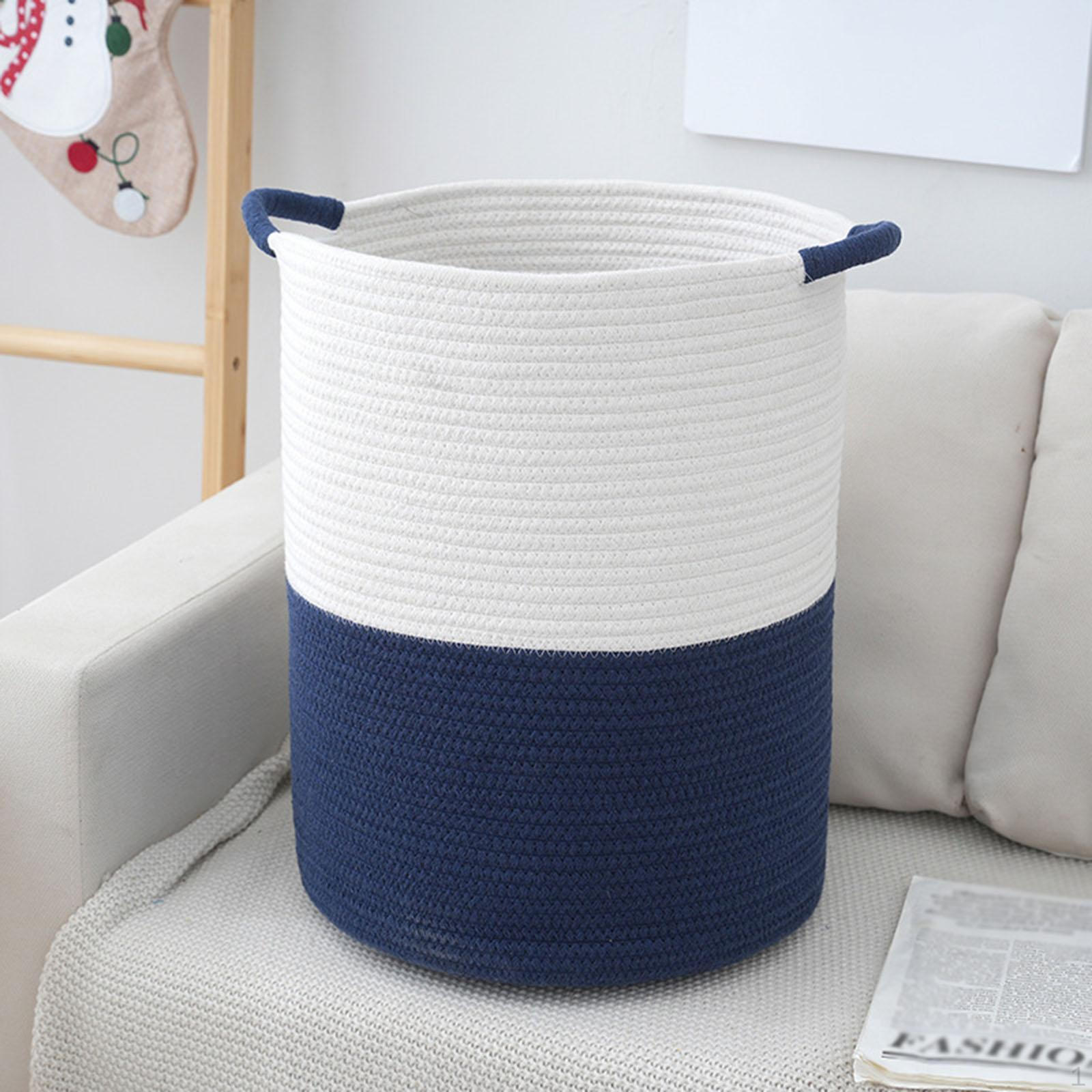 Корзина для белья с ручками для переноски Организация хранения синий 5785₽