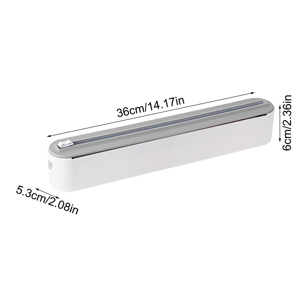 Magnetic Refillable Plastic Wrap Dispenser With Cutter Kitchen Wrap Dispenser For Cutting PP Wrap, Aluminum Foil, Wax Paper