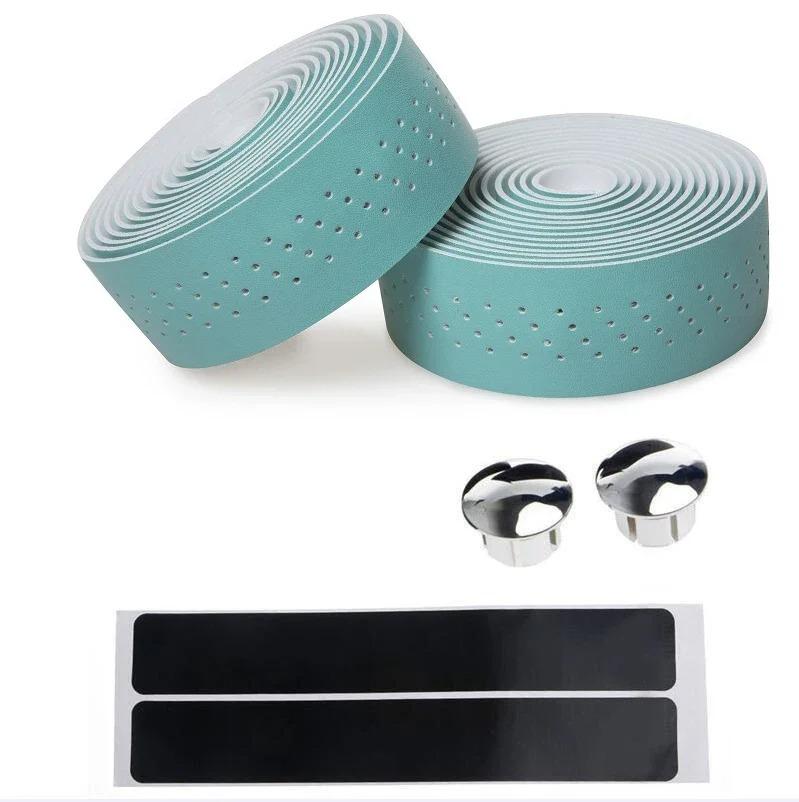 Cykelstyre Flerfärgade Kamouflageremmar Cykel Perforerade Läderstyre Remmar Döda Flugan Landsvägscykel PU Styretejp