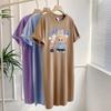 Summer New T-shirt Skirt Plus-size Women's Long Dress Loose Knee-length Nightgown
