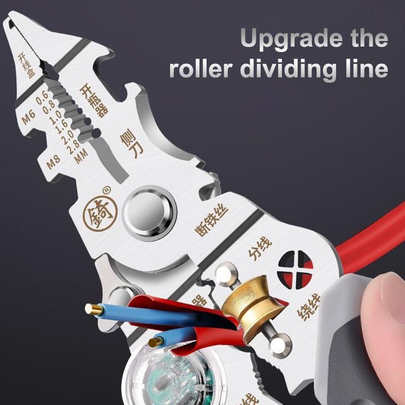 Foldable Wire Stripper With Electricity Measurement Plier For Cutting Pulling Wires Cable Electrician