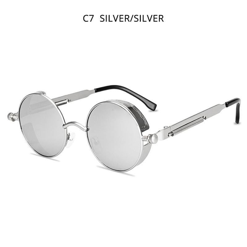 Classic Steampunk Sunglasses Men ladies Retro Gothic Round Male's Sun Glasses Fashion Punk Party Driving Shades