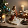 Virgin Mary Rosary Holder Resin Prayer Our Lady Jewelry Holder Spiritual Religious Gift Catholic Devotional Tabletop Jewelry Tray