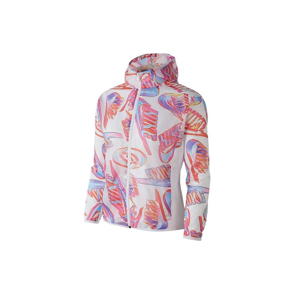 Nike Full Print Hooded Zip Jacket Kids Jackets White CK1335-100