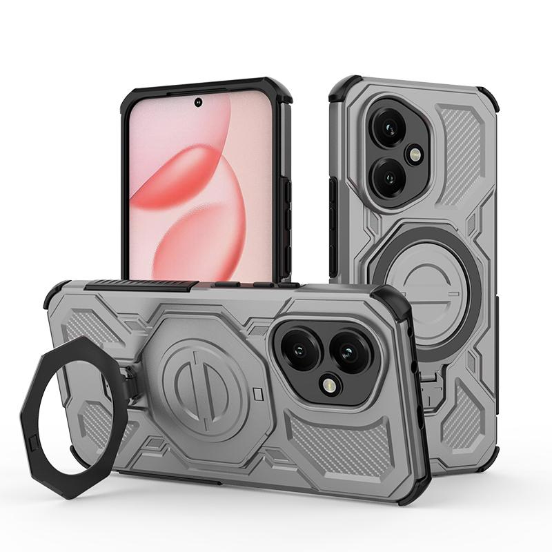 KEYSION Shockproof Magnetic Case for HONOR 400 Pro 5G Upright Live Metal Ring Stand Phone Back Cover for Huawei Honor 400 5G