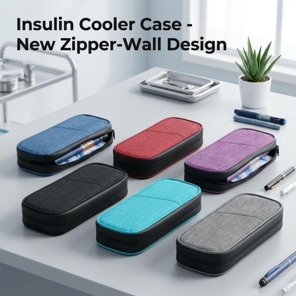 Portable Glaciated Cold Storage Bag Shockproof Medicine Travel Cooler Insulin Cooling Bag Outdoor