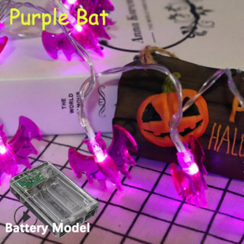 

3M20LED Хэллоуин светодиодные гирлянды паук тыква призрак летучая мышь скелеты огни для домашнего бара Хэллоуин вечеринка Декор поставки