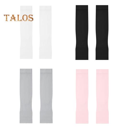 UV Protection Cooling Arm Sleeves for Men Women Sports Compression Arm Cover Summer Fingerless Gloves for Cycling Driving Outdoors