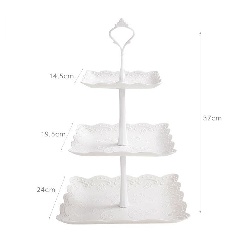 3 Tier Cupcake Stand Plastic Tiered Serving Stand Dessert Tower Tray for Tea Party Baby Shower Wedding Christmas Party